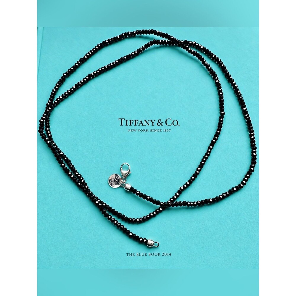 Tiffany & Co. Ziegfeld Black Spinel 32” Chain Necklace